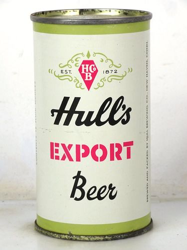 1958 Hull's Export Beer 12oz 84-25 Flat Top New Haven Connecticut