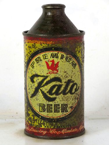 1950 Kato Premium Beer 12oz 171-07 High Profile Cone Top Mankato Minnesota