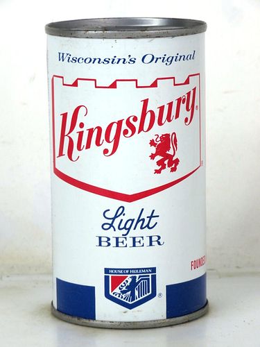1960 Kingsbury Light Beer 12oz 88-12 Flat Top Sheboygan Wisconsin