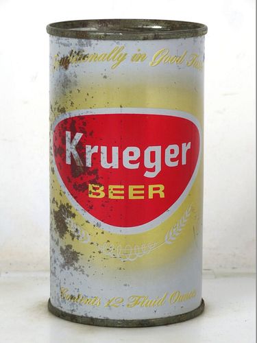 1959 Krueger Beer 12oz 90-23.2a Flat Top Newark New Jersey