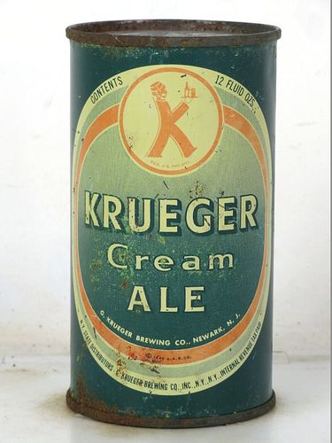 1948 Krueger Cream Ale 12oz 89-31 Flat Top Newark New Jersey