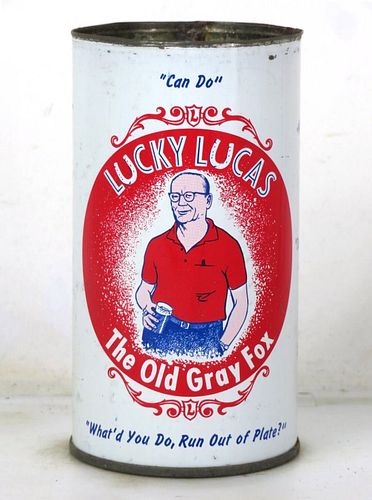 1965 Lucky Lucas Retirement (Rare) 12oz Can Unpictured. Flat Top 