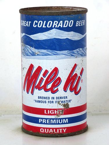 1962 Mile Hi Beer 12oz 99-26 Flat Top Denver Colorado