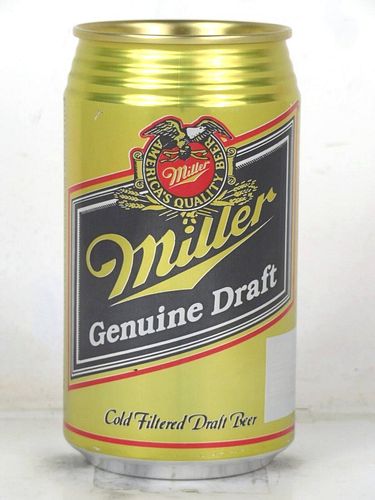 1987 Miller Genuine Draft Beer 12oz Undocumented Eco-Tab Milwaukee Wisconsin