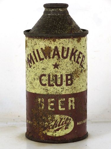 1937 Milwaukee Club Beer 12oz 173-32 High Profile Cone Top Milwaukee Wisconsin