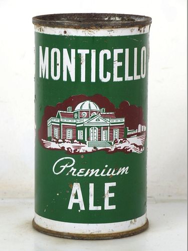 1956 Monticello Premium Ale 12oz 100-24 Flat Top Norfolk Virginia