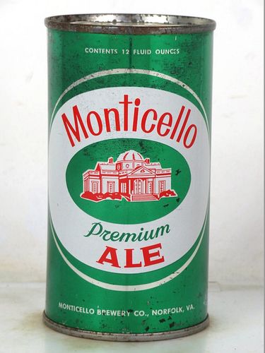 1965 Monticello Premium Ale 12oz T95-04j Juice Top Norfolk Virginia