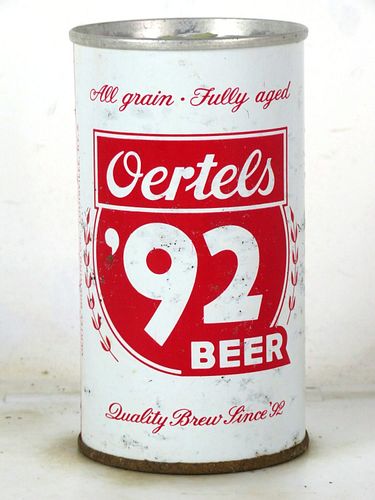 1964 Oertel's '92 Beer 12oz T98-38.1z Zip Top Louisville Kentucky