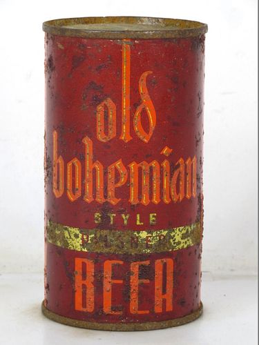 1937 Old Bohemian Pilsner Beer 12oz OI-584 Opening Instruction Can Cleveland Ohio