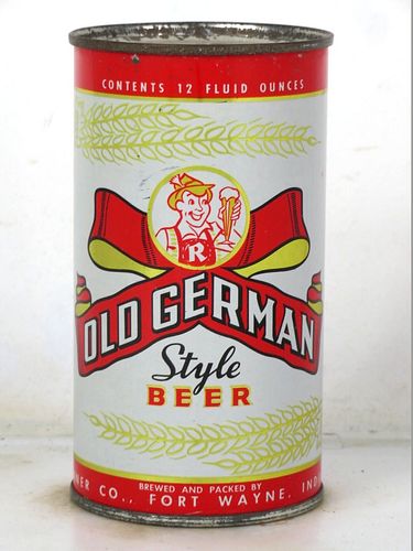 1962 Old German Beer 12oz 106-25 Flat Top Fort Wayne Indiana