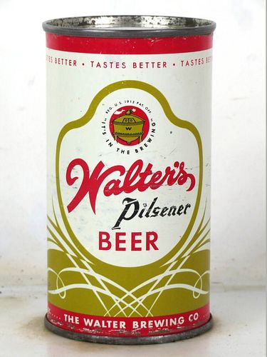 1950 Walter's Pilsener Beer 12oz 144-16 Flat Top Pueblo Colorado