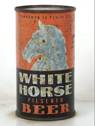 1958 White Horse Pilsener Beer 12oz OI-873 Flat Top Chicago Illinois