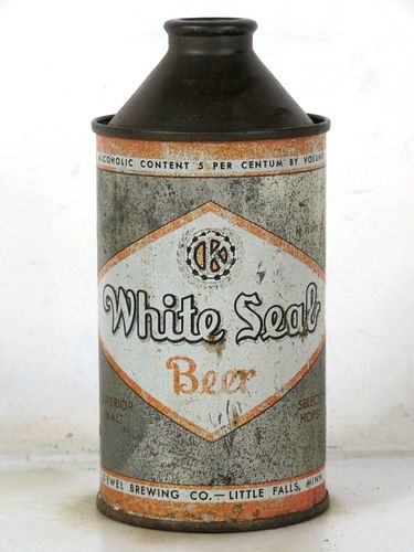 1953 White Seal Beer 12oz 189-05 High Profile Cone Top Little Falls Minnesota
