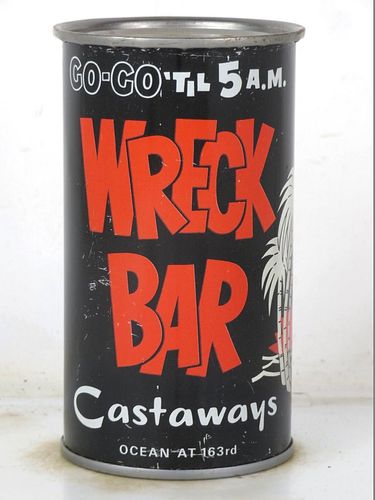 1970 Wreck Bar Maraca 12oz can (Made By The Schlitz Brewery?) Tampa Florida