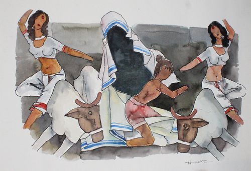 An Indian Watercolour on Paper by M F Husain.

Size: 29.5 x 22 inch

Provenance: 

Collection London 