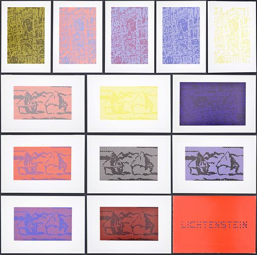 Roy Lichtenstein SAMPLE PORTFLIO: 13 prints from HAYSTACK & CATHEDRAL