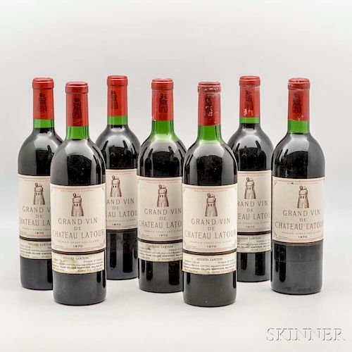 Chateau Latour 1970, 7 bottles