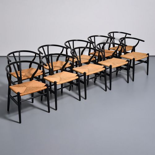Hans Wegner WISHBONE Chairs, Set of 10