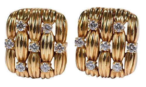 Tiffany & Co. Woven Earrings with Diamonds 