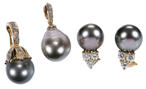 Tahitian Pearls with Diamonds Suite