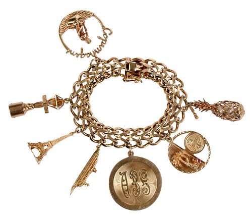 14kt. Charm Bracelet with Seven Charms