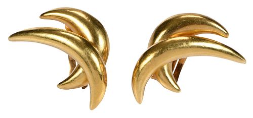18kt. Gold Lalaounis Clip On Earrings