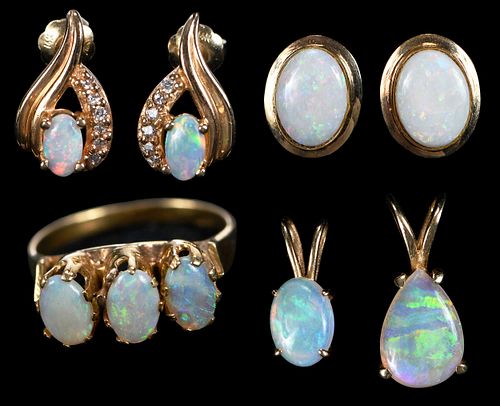 Opal Collection: Earrings, Pendants, Ring