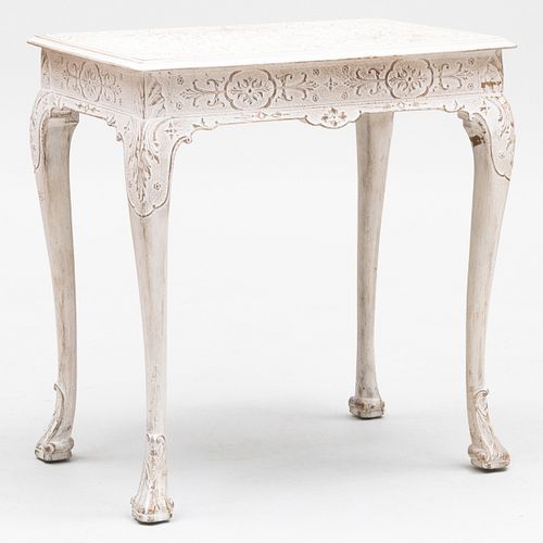 George I Style White Painted Side Table