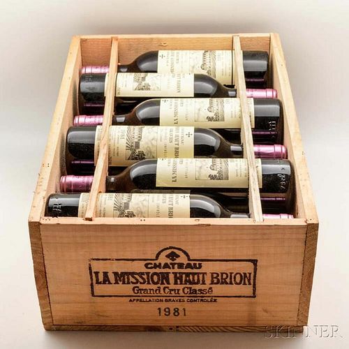 Chateau La Mission Haut Brion 1981, 12 bottles (owc)