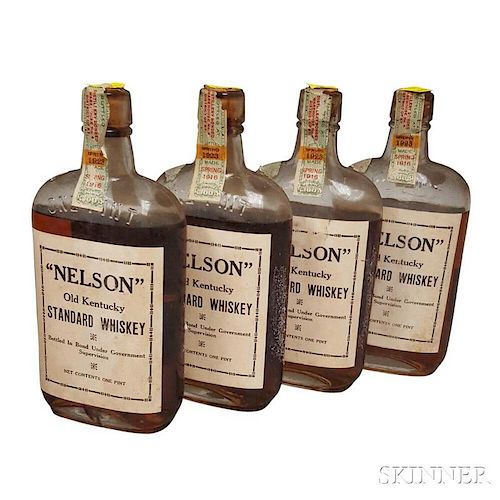 Nelson Old Kentucky Standard Whiskey 7 Years Old 1916, 4 pint bottles