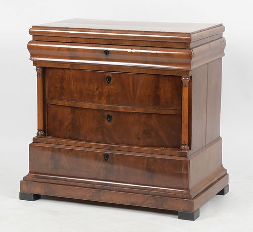Biedermeier Architectural Mahogany Chest of Drawers