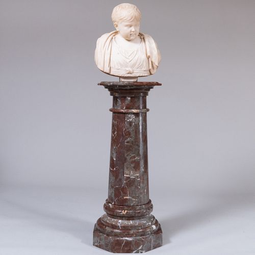 White Marble Bust of Nero as a Child