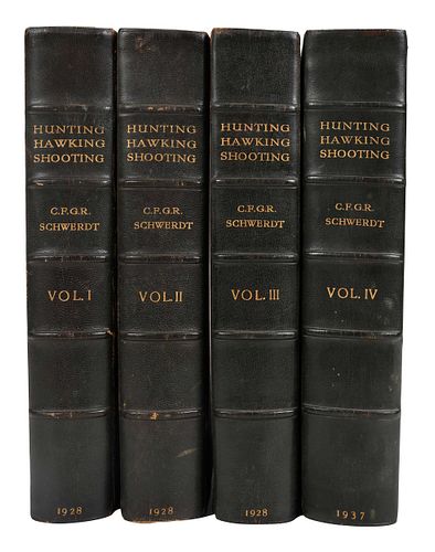 Hunting Hawking Shooting, Four Volumes