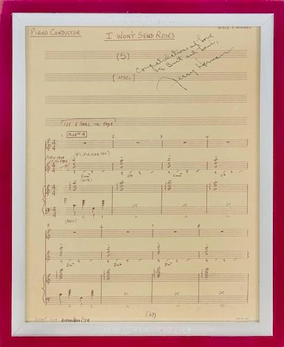 JERRY HERMAN SIGNED CONDUCTOR'S SHEET MUSIC