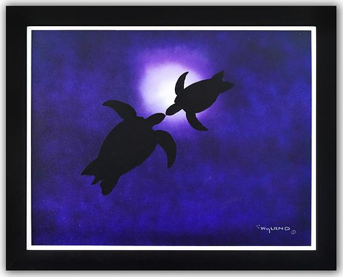 Wyland- Original Painting on Canvas "Floating in Light"