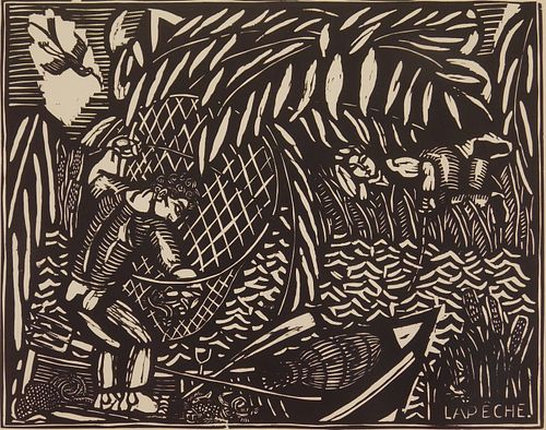 Raoul Dufy (French 1877-1953) woodcut