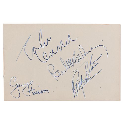 Beatles Signatures (1964) - obtained on the set of A Hard Day&#39;s Night