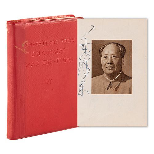 Mao Zedong Historically Important Signed Book: Quotations from Chairman Mao (The Little Red Book) - Autographed for the Wife of Pakistan&#39;s Foreign