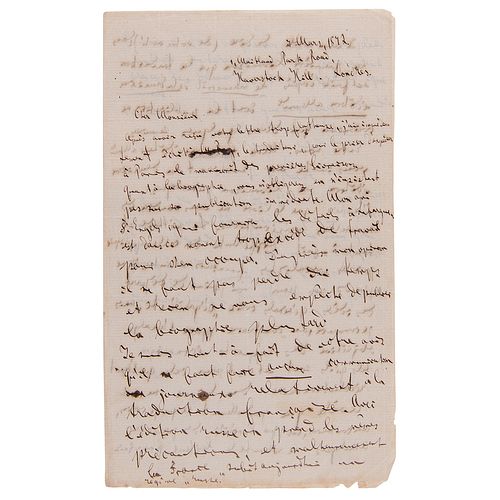 Karl Marx Autograph Letter Signed on the French Edition of Das Kapital: "The revolutionary spirit of the book is revealed only gradually"