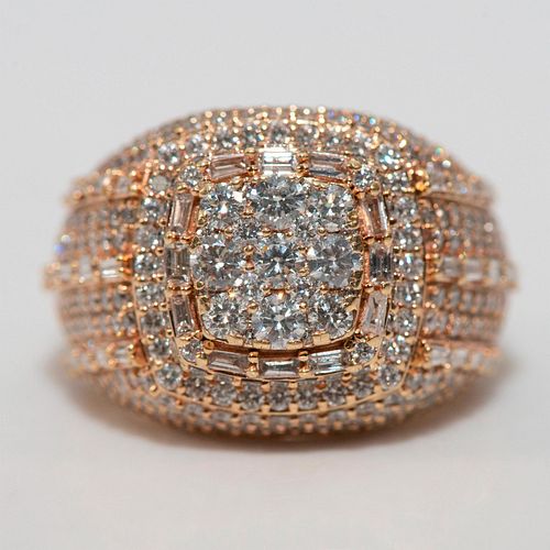 Men's Impressive 14K Yellow Gold Diamond Ring
