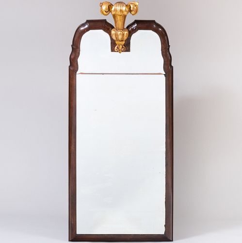 Queen Anne Style Mahogany and Parcel-Gilt Pier Mirror
