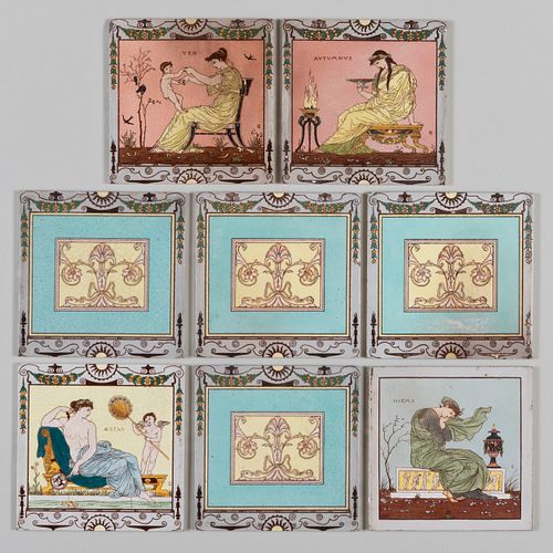 Eight Tile Walter Crane Porcelain Panel