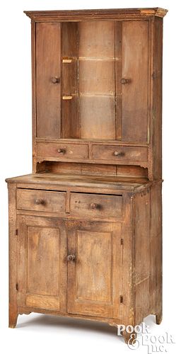 Pennsylvania or Ohio stepback cupboard, 19th c.