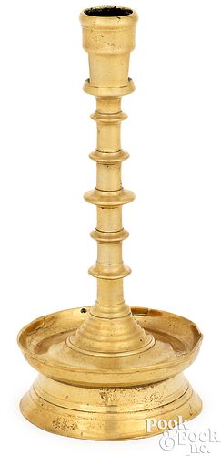 German brass gothic candlestick, 16th c.