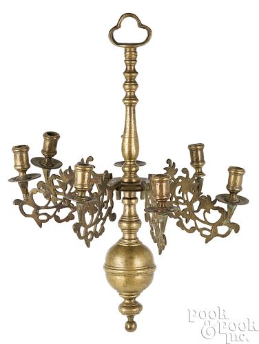 Northern European brass chandelier, early 18th c.