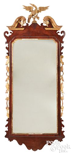 Chippendale mahogany looking glass, ca. 1780