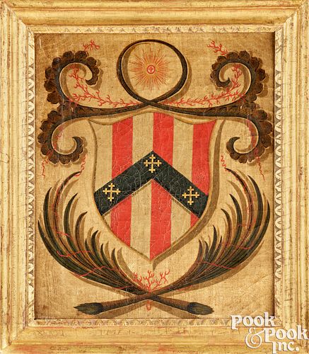 Oil on canvas Carpenter family coat of arms