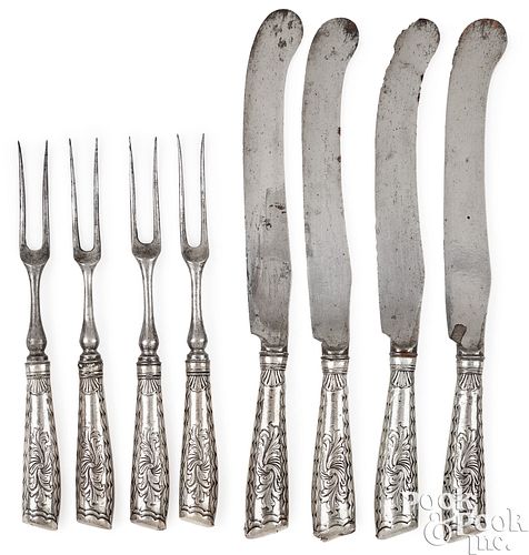 Baltimore silver and steel flatware, 19th c.