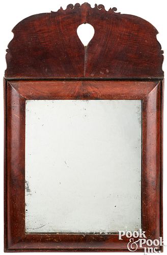 English mahogany Queen Anne looking glass
