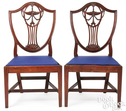 New England Federal shieldback dining chairs